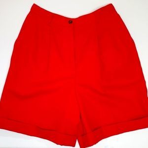 Talbots High Waisted Vintage Red Shorts